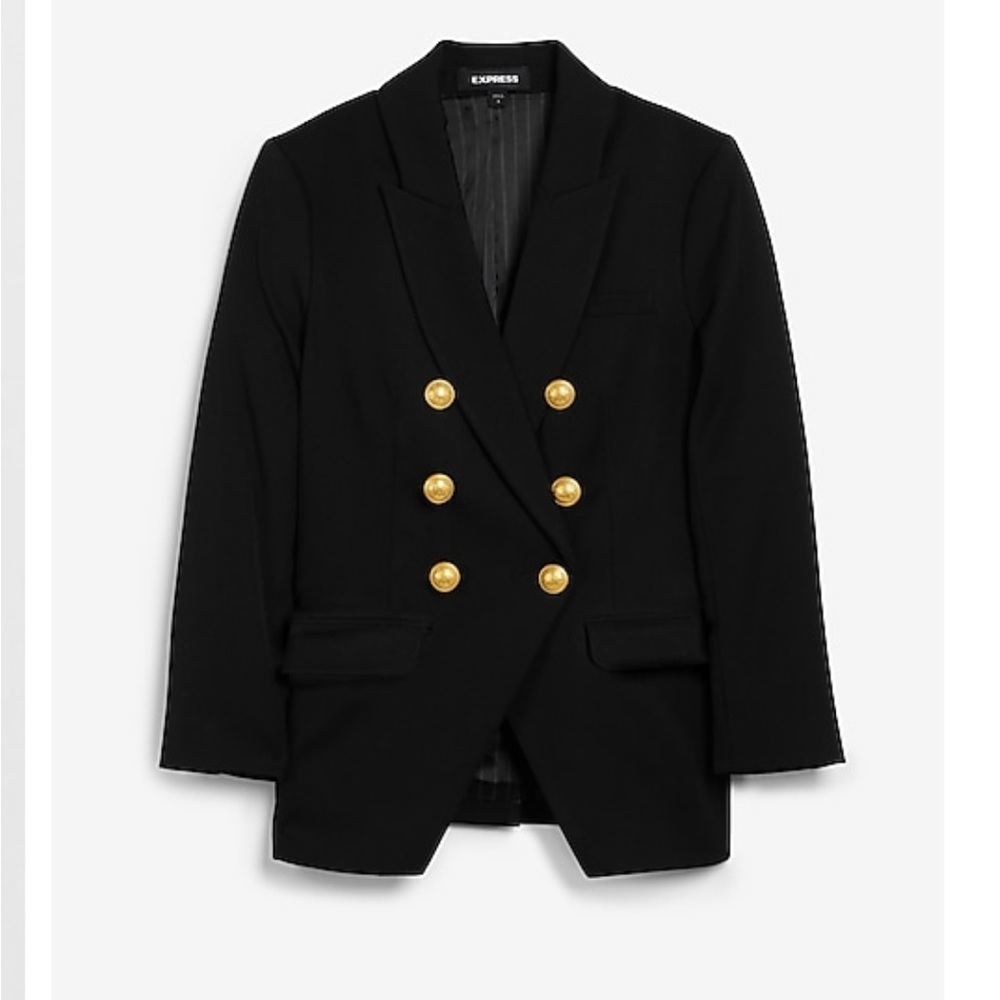 Black Blazer with Gold Buttons